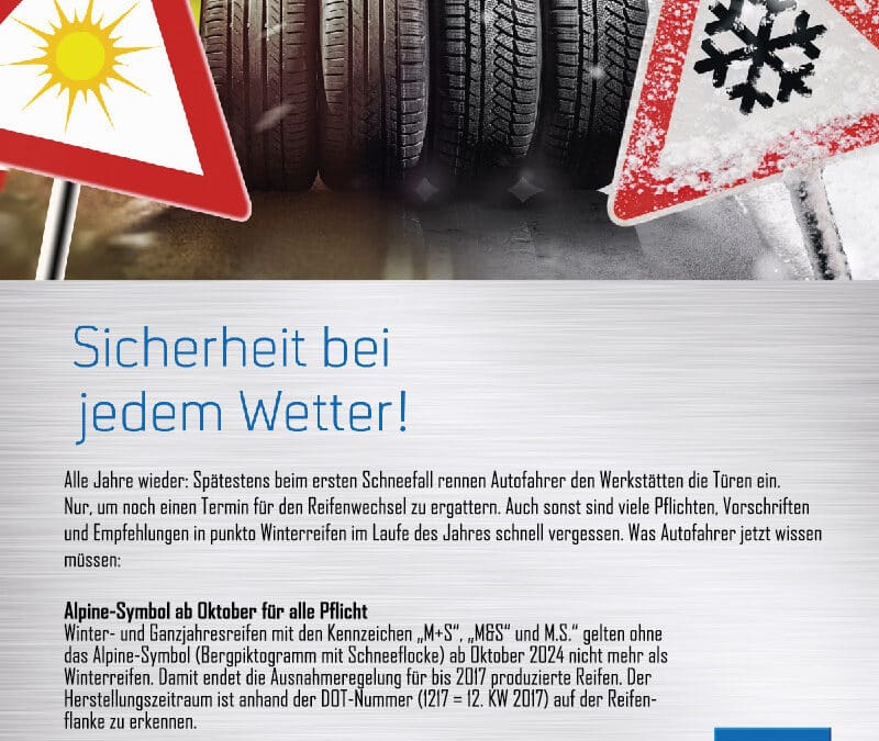 Winterreifen – Was Autofahrer jetzt wissen müssen